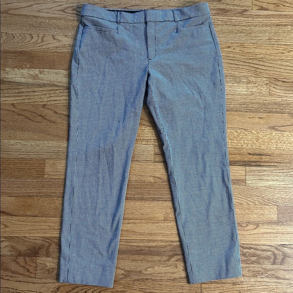 Banana Republic Sloan Fit Black and White Patterned Pants size 8 - Picture 4 of 11